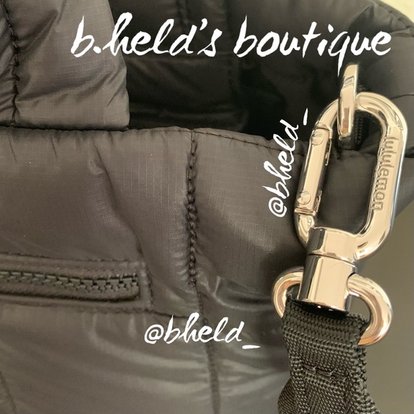 lululemon Quilted Grid Crossbody Bag in Black Neutral 5L Vol. Brand New NWT - Picture 11 of 16